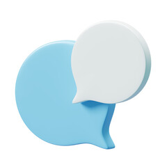Poster - 3d speech bubble message chat talk illustration isolated on transparent png background.