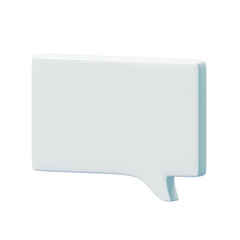 Poster - 3d speech bubble message chat talk illustration isolated on transparent png background.