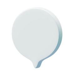 Poster - 3d speech bubble message chat talk illustration isolated on transparent png background.