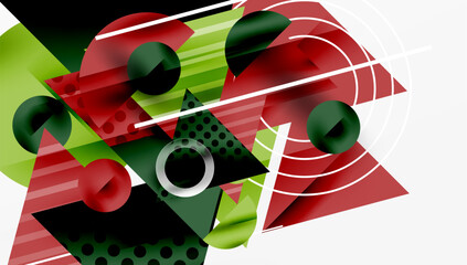 Aufkleber - Modern geometric background - overlapping triangles with smooth gradients and semi-transparency