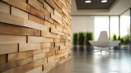 Poster - Modern Interior Design with Wooden Wall and Minimalist Furniture