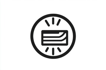 Fototapete - Speed delivery icon in black, sleek design for fast shipping services on a white backdrop.
