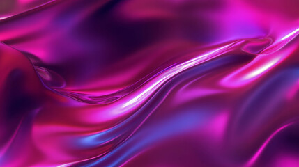 Poster - Vibrant abstract chaotic waves in pink and purple tones for artistic design