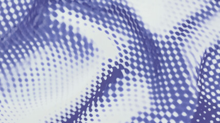 Poster - Abstract halftone pattern texture with blue dots for design background