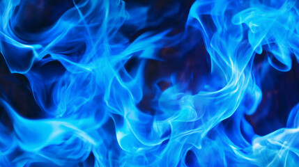Poster - Mesmerizing blue flames background for creative design and projects