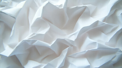 Poster - abstract chaos of creased white paper texture for creative design projects