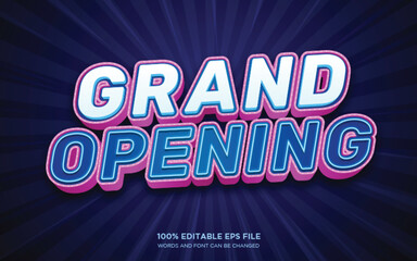 Poster - Grand Opening 3d editable text style effect	
