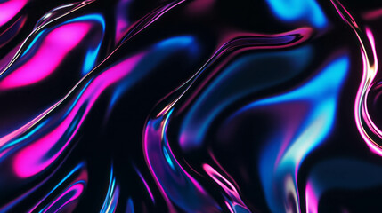 Leinwandbilder - Abstract maximalist overlay texture with vibrant colors on black background