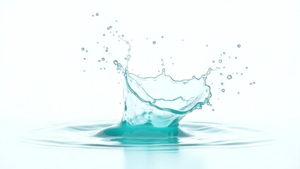 Aufkleber - a captivating image of a water droplet creating a beautiful splash