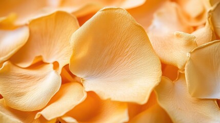 Poster - Close-Up Of Delightful Yellow Rose Petals Gently Stacked Together