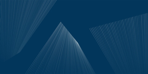 Poster - A sleek blue abstract background with converging lines and smooth gradients. The dynamic design and subtle transitions create a visually appealing and versatile backdrop for various creative projects.
