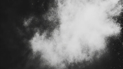 Poster - Fine dust and powder texture in black and white for artistic background design
