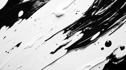 Poster - Abstract black and white texture of glue stains and residue for art and design