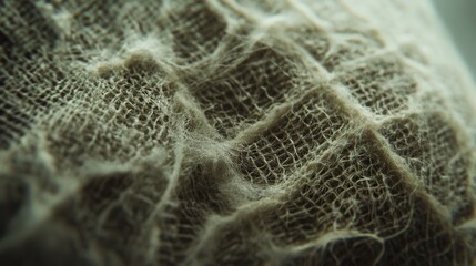 Poster - Close-Up of Textured Natural Fabric with Intricate Weave Pattern