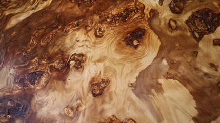 Poster - Thuya burl wood texture with swirling patterns for design and art concepts