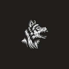  Head wolf logo vector icon illustration