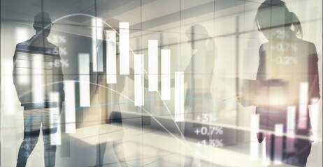 Wall Mural - stock business finance investment financial graph chart