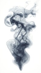Wall Mural - Soft Black Smoke Swirl Flow high resolution hd design
