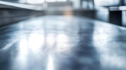 Poster - Shine and Texture of a Polished Metal Surface in Soft Light
