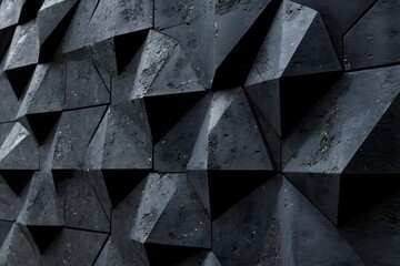 Fototapete - Dark Geometric Concrete Wall Texture