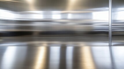 Poster - Smooth Metallic Surface with Reflections and Modern Appearance
