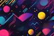 © yahya - Abstract geometric background with vibrant gradient shapes and lines for modern design