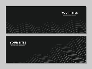 Poster - Abstract modern banner collection with wavy lines design vector
