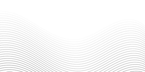 Poster - Minimal wavy abstract background white curved lines on white background