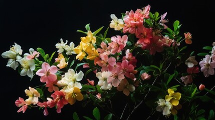 Poster - A bouquet of fresh cut flowers arranged in a decorative vase, suitable for home decor or special occasions