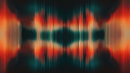 Poster - Abstract Colorful Wavy Lines Pattern with Vibrant Contrasting Tones