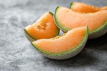 Aufkleber - Fresh melons placed on a flat surface, perfect for decoration or serving