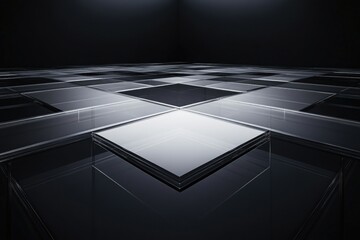 Poster - A close-up image of a glass floor with no visible surroundings, perfect for use as a minimalist background or to represent transparency