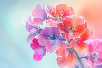 Poster - A detailed view of various blooming flowers