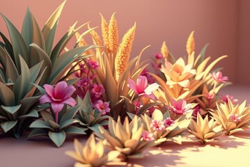 Wall Mural - Floral Arrangement with Vibrant Plants