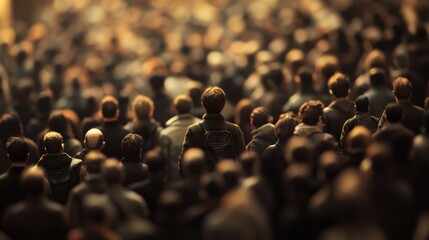 Aufkleber - A group of individuals standing together in a room, possibly for a meeting or conference