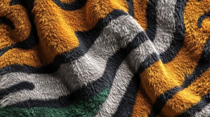Poster - Colorful Textured Fabric with Bold Patterns and Soft Touch