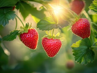 Poster - Fresh fruit hanging from branch
