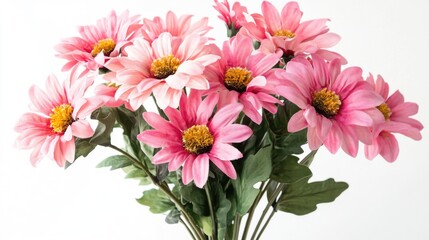 Poster - A bouquet of fresh pink flowers arranged in a decorative vase