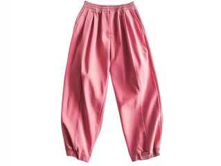 Poster - A pair of pink pants laid out on a clean white surface