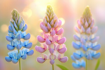 Poster - A detailed view of a bunch of colorful flowers