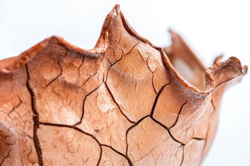 Poster - A close-up view of a cracked vase on a table, suitable for use in scenes where a delicate or fragile object has been broken