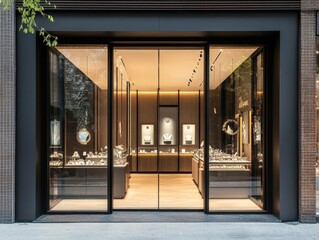 Poster - A storefront filled with various types of jewelry on display for customers