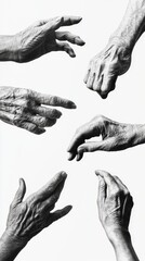 Poster - A collection of hands in different positions, showcasing human diversity