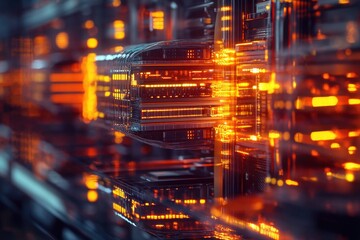 Poster - Close-up shot of a building's lighting system