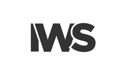 Poster - IWS logo design template with strong and modern bold text. Initial based vector logotype featuring simple and minimal typography. Trendy company identity.