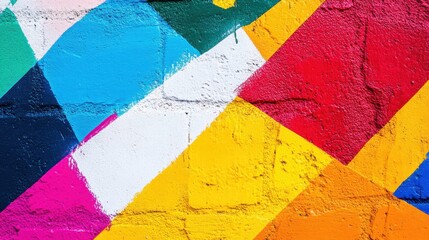 Aufkleber - Vibrant Abstract Geometric Colorful Wall Mural for Design Projects