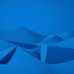 Wall Mural - Abstract Blue Landscape