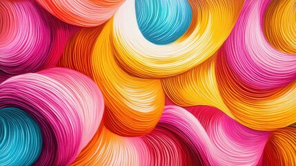 Aufkleber - Vibrant Swirling Colors in Bold Abstract Art Design Display