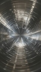 Poster - Abstract View of Metallic Cylinder with Reflective Surfaces and Lines