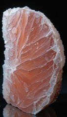 Poster - Pink Mineral Rock with Unique Texture and Reflections on Surface